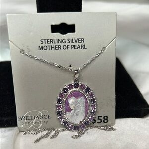 Sterling Silver Mother of Pearl Necklace